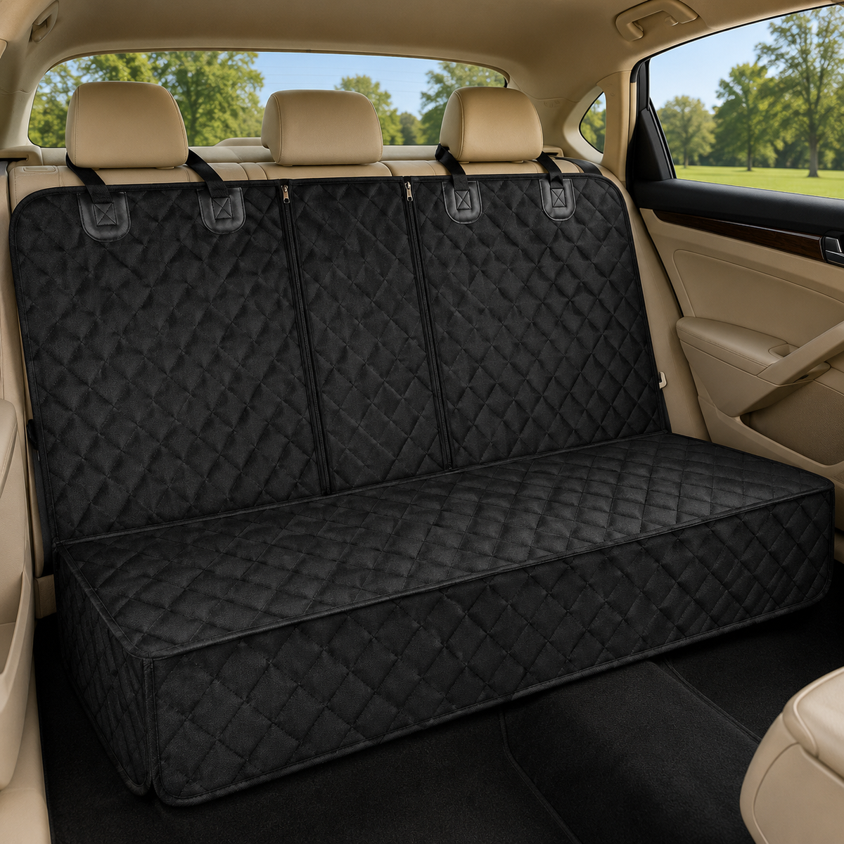 Dogstow Trail Cover | Waterproof Back Seat Cover with Armrest Access