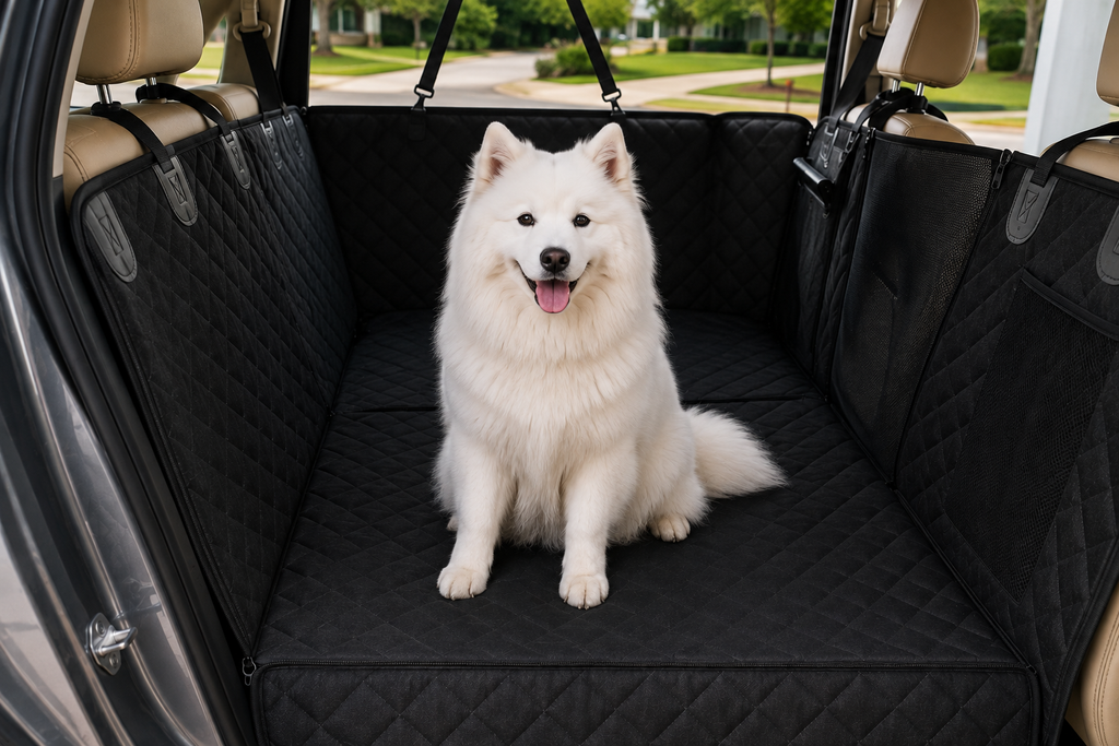 Dogstow Back Seat Platform | Hard-Bottom Extender with Mesh Window