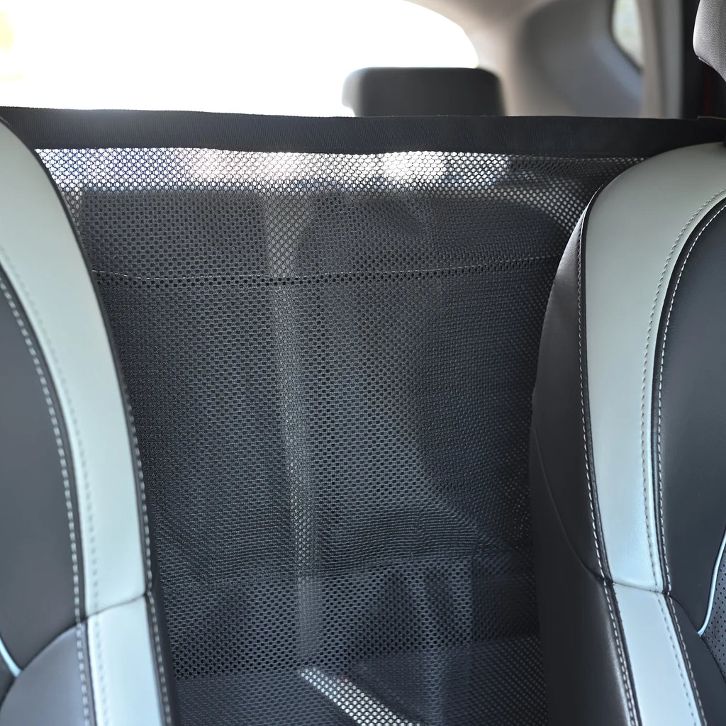 Dogstow Front-Seat Barrier | Adjustable Net with Storage Pockets