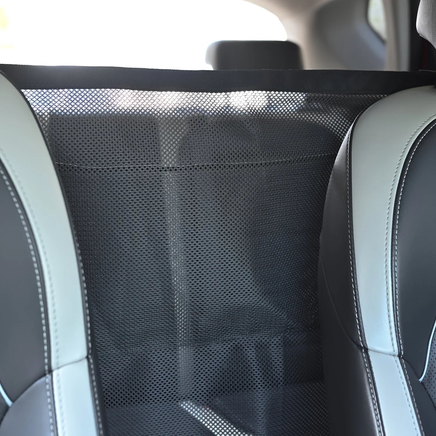 Dogstow Front-Seat Barrier | Adjustable Net with Storage Pockets