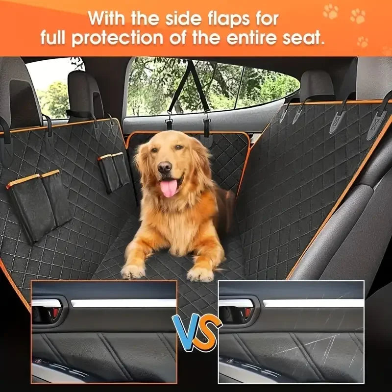 Dogstow Quilted Hammock | Water-Resistant Back Seat Cover with Side Flaps