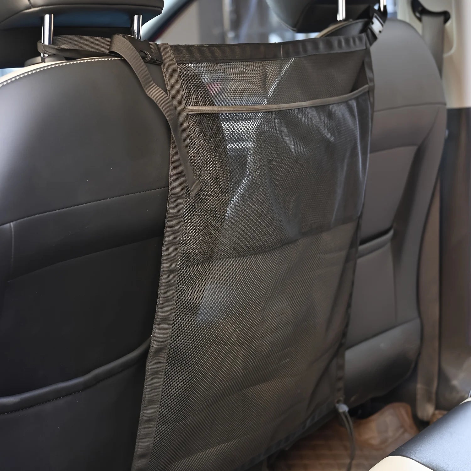 Dogstow Front-Seat Barrier | Adjustable Net with Storage Pockets