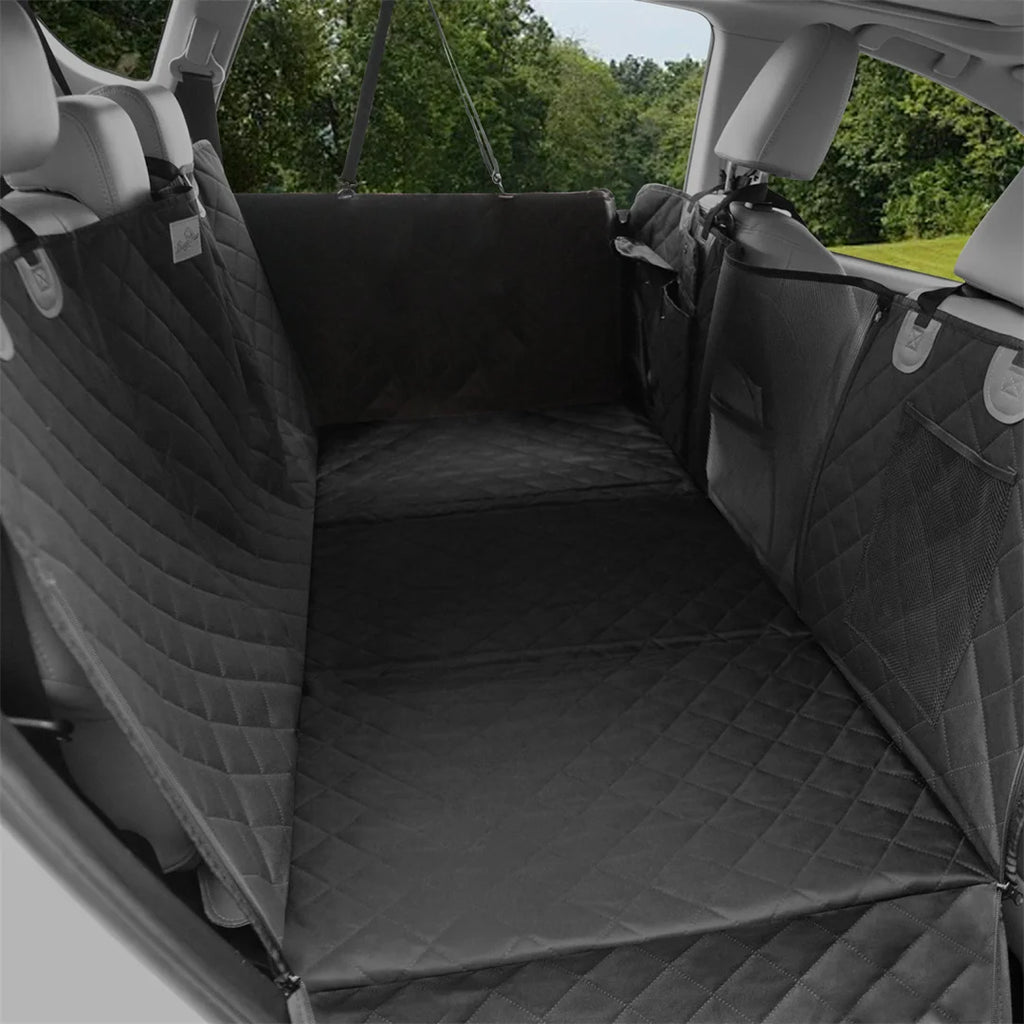 Dogstow Back Seat Platform | Hard-Bottom Extender with Mesh Window