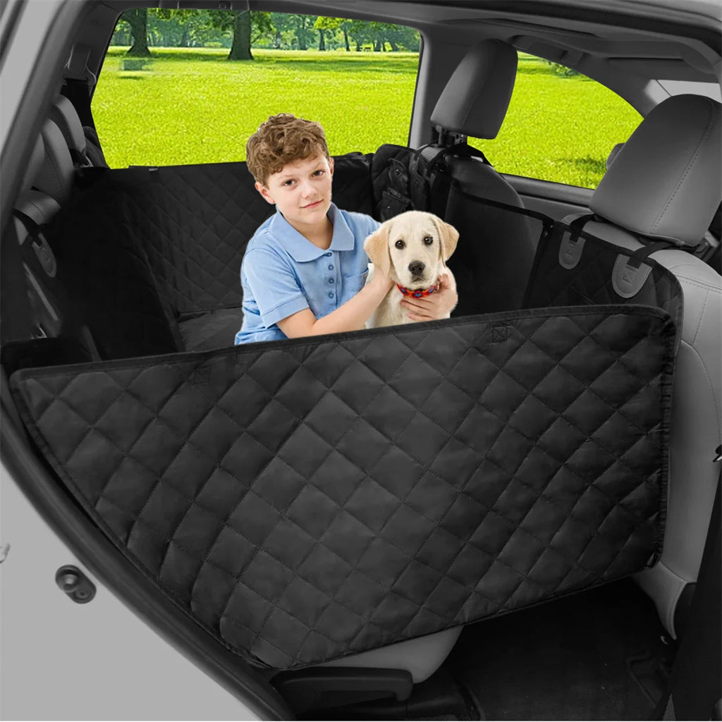 Dogstow Back Seat Platform | Hard-Bottom Extender with Mesh Window