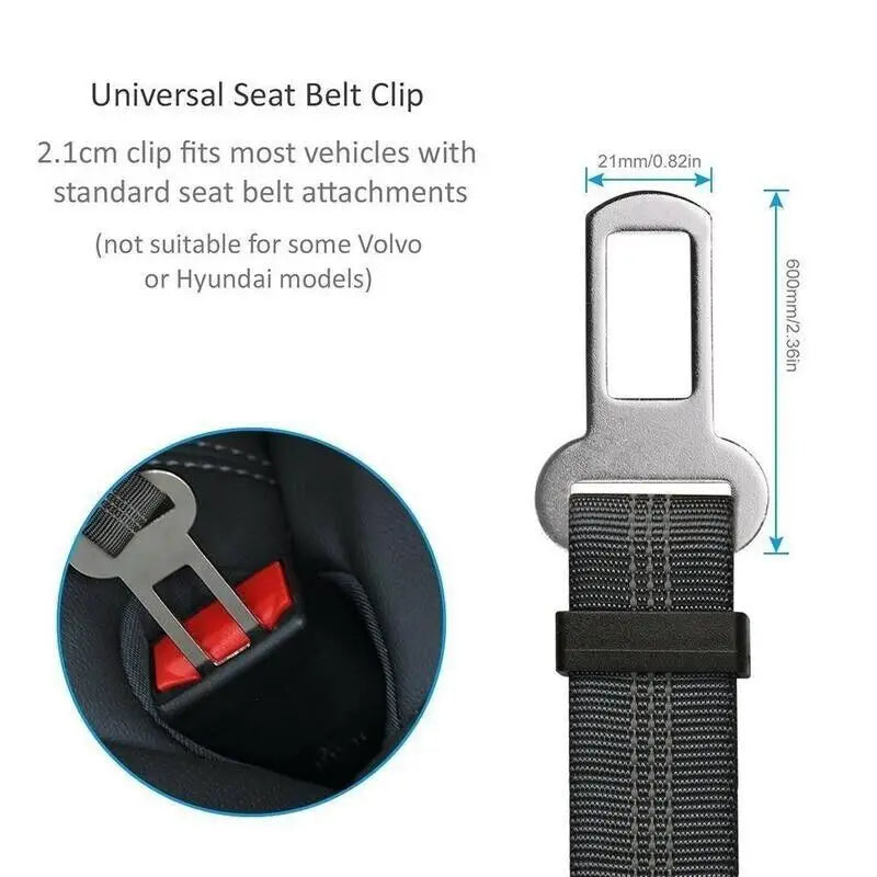 Dogstow Clip-In Tether | Dog Seat Belt 2-Pack